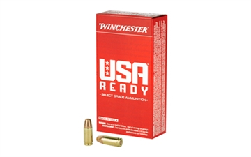Picture of Winchester Ammo USA Ready 9mmLuger 115gr Full Metal Jacket Flat Nose 50 Per Box/10 Case RED9