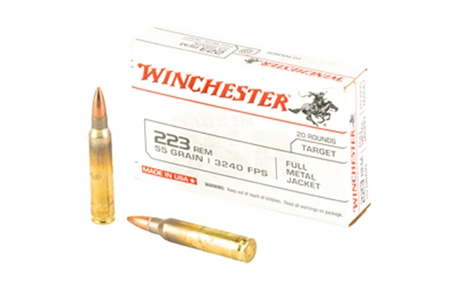Picture of Winchester Ammunition USA Target, 223 Remington, 55 Grain, Full Metal Jacket, 20 Round Box W223K