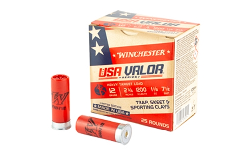 Picture of Winchester Ammunition USA VALOR, 12 Gauge, 2.75", #7.5 Shot, 25 Round Box USAV127