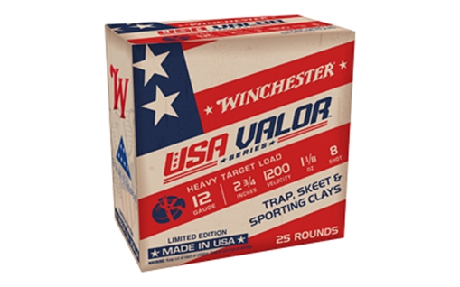 Picture of Winchester Ammunition USA VALOR, 12 Gauge, 2.75", #8 Shot, 25 Round Box USAV128