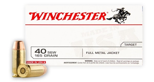 Picture of Winchester USA Handgun Ammunition .40 S&W 165 gr. FMJ 1060 fps 50/ct USA40SW