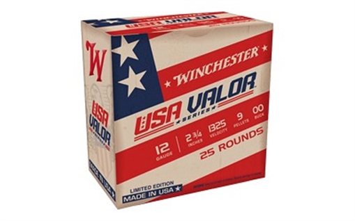 Picture of Winchester Ammo USA Valor 12Gauge 2.75" 9Pellets 00Buck Shot 25 Per Box/10 Case *Limited USA1200VP