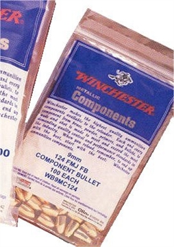 Picture of Winchester Ammo Centerfire Handgun Reloading 9mm 115gr Full Metal Jacket Flat Base 500 Per Box/4 Case WB9FB115D