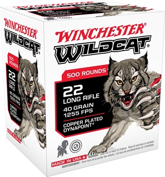 Picture of Winchester Ammo Wildcat 22LR 40gr Copper Plated DynaPoint 500 Per Box/10 Case *Bulk WW22LRB