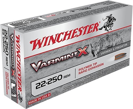 Picture of Winchester Lead Free Varmint X Rifle Ammunition .22-250 Rem 38 gr. HP 4090 fps 20/ct X22250PLF