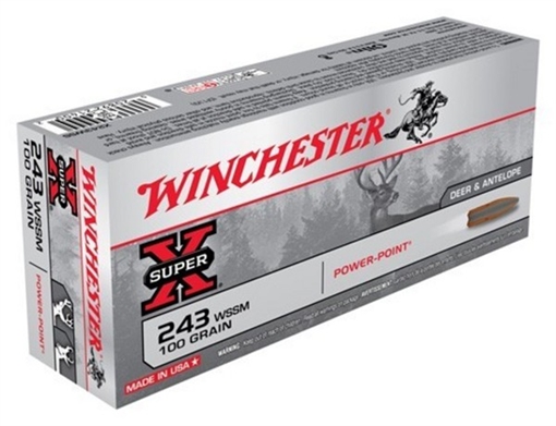 Picture of Winchester Super-X Power Point Rifle Ammunition .243 WSSM 100 gr. PSP 3110 fps 20/ct X243WSS