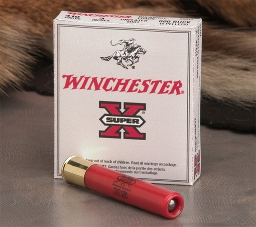 Picture of Winchester Ammunition Super-X, 12 Gauge, 2.75", 4 Buck, Buckshot, 27 Pellets,5 Round Box XB124