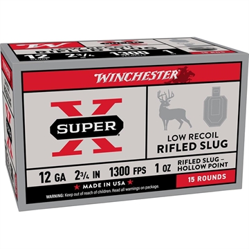 Picture of WINCHESTER AMMUNITION 12 GA 2-3/4IN SUPER-X 15-PACK LOW RECOIL 1 OZ X12RS15VPR
