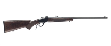 Picture of Winchester Guns Model 1885 Low Wall Hunter 17 HMR 1rd 24" Octagon Barrel Brushed Polish Blued Rec Satin Walnut Fixed Pistol Grip Stock Right Hand (Full Size) 524100170