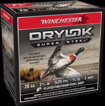 Picture of WINCHESTER 20 GA 2-3/4" #2 DRYLOK STEEL MAGNUM 3/4 OZ 25 RD/BX 10 BX/CS XS202