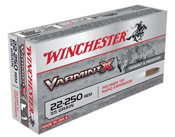 Picture of Winchester Ammo Varmint X 22-250Rem 55gr Polymer Tip Rapid Expansion 20 Per Box/10 Case X22250P