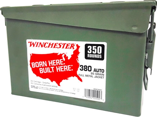 Picture of WINCHESTER 38 0ACP 95GR FMJ-RN CASE OF (2) 300RD CANS WW380C
