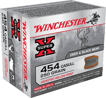 Picture of WINCHESTER 454 CASULL AMO 250GR JHP 20RD BOX (10 BOX CASE) X454C3