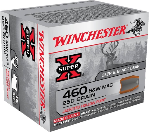 Picture of Winchester 460 S&W MAGNUM 260GR JACKETED HOLLOW POINT 20/BOX X460SW