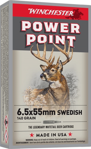 Picture of Winchester Winchester Super-X Rifle Ammo 6.5x55 Swedish 140 gr. Power-Point 20 rd. X6555