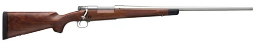 Picture of Winchester Repeating Arms Model 70 Super Grade Full Size 338 Win Mag 3+1 26" Matte Stainless Steel Barrel, Matte Stainless Receiver, Fixed Satin Fancy Walnut Stock, Right Hand 535235236