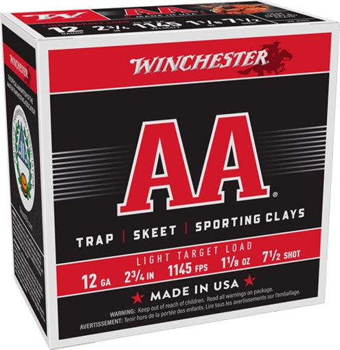 Picture of WINCHESTER AA 12GA 2.75" 1-1/8OZ #7.5 1145FPS 250R CASE AA127