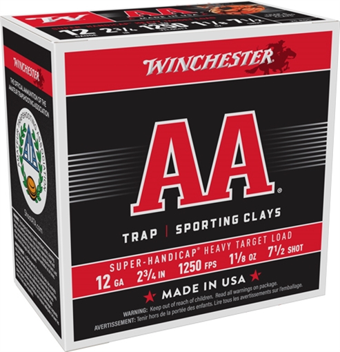 Picture of WINCHESTER AA 12GA 2.75" 1-1/8OZ #7.5 1250FPS 250R CASE AAHA127