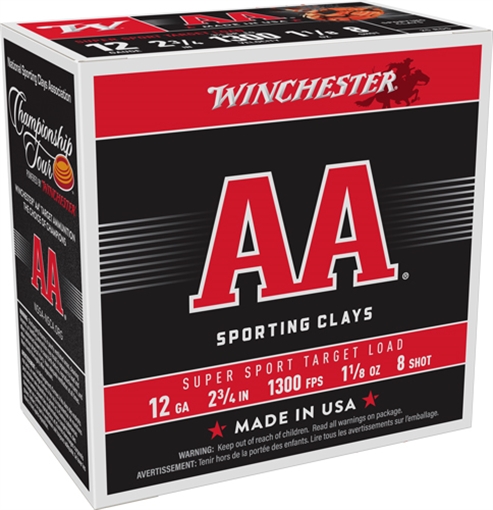 Picture of WINCHESTER AA 12GA 2.75" 1-1/8OZ #8 1300FPS 250RD CASE AASC128