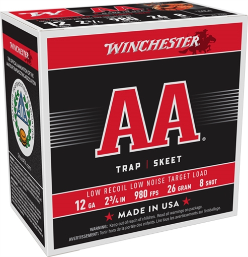 Picture of WINCHESTER AA 12GA 2.75" 7/8OZ #8 980FPS 250RD CASE LOT AA12FL8