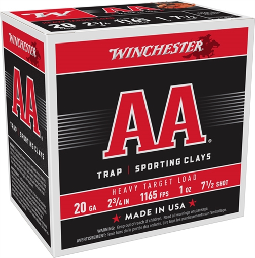 Picture of WINCHESTER AA 20GA 2.75" 1OZ #7.5 1165FPS 250RD CASE LOT AAH207
