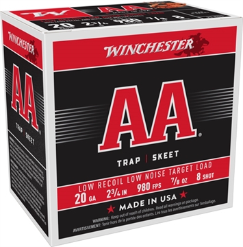 Picture of WINCHESTER AA 20GA 2.75" 7/8OX #8 890FPS 250RD CASE LOT AA20FL8