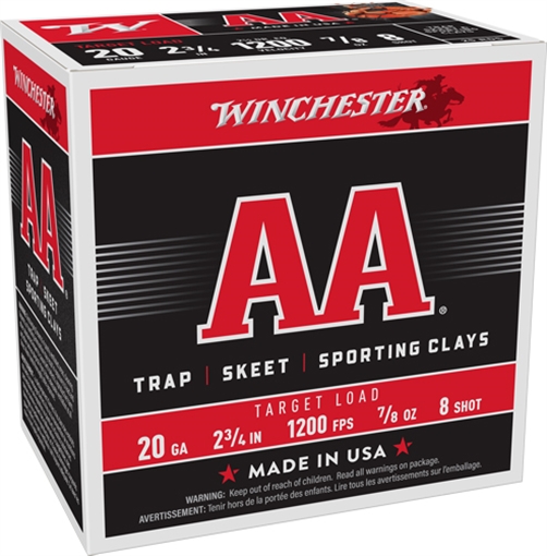 Picture of WINCHESTER AA 20GA 2.75" 7/8OZ #8 1200FPS 250RD CASE LOT AA208