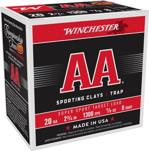 Picture of WINCHESTER AA 20GA 2.75" 7/8OZ #8 1300FPS 250RD CASE LOT AASC208