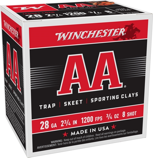 Picture of WINCHESTER AA 28GA 2.75" 3/4OZ #8 1200FPS 250RD CASE LOT AA288
