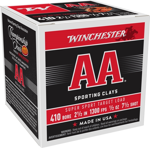 Picture of WINCHESTER AA 410 2.5" 1/2OZ #7.5 1300FPS 250RD CASE LOT AASC417
