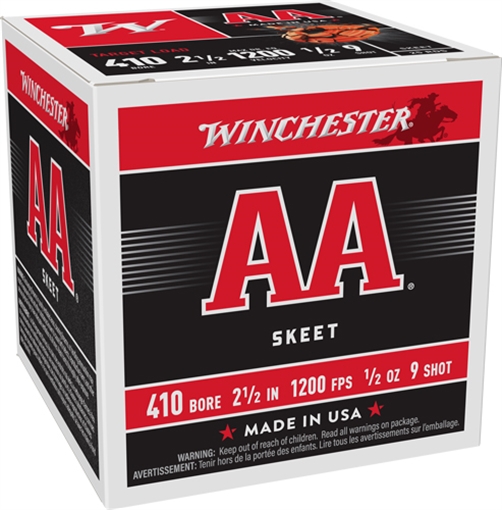 Picture of WINCHESTER AA 410 2.5" 1/2OZ #9 1200FPS 250RD CASE LOT AA419