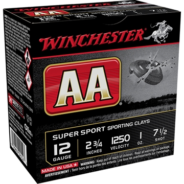 Picture of Winchester Ammo AA Super Sport Sporting Clay 12Gauge 2.75" 1oz 7.5Shot 25 Per Box/10 Case AASC12507