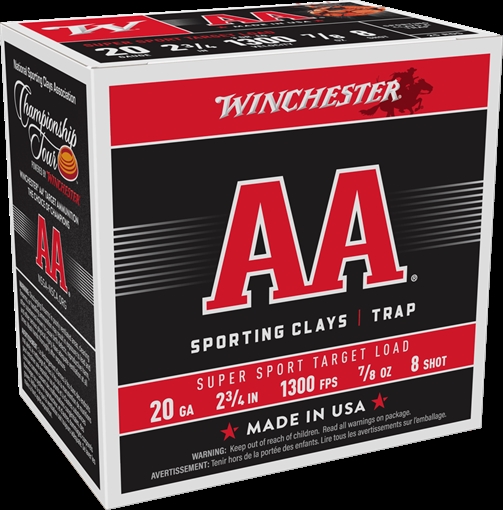 Picture of WINCHESTER AA SPR SPRT 20G 2-3/4" #8 7/8OZ 25RDS AASC208 020892014909