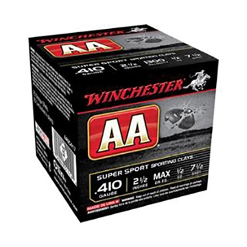 Picture of Winchester Ammunition AA Supersport Sporting Clay, 410 Gauge 2.5", #8.5 Shot, 1/2 oz, Shotshell, 25 Round Box AASC4185