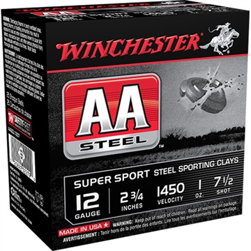 Picture of Winchester Ammo AA Super Sport Sporting Clay 12Gauge 2.75" 1oz 7.5Shot 25 Per Box/10 Case AASCL12S7