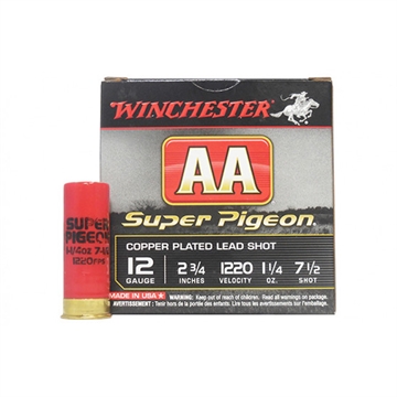 Picture of Winchester Ammo AA Super Pigeon 12Gauge 2.75" 1 1/4oz 7.5Shot 25 Per Box/10 Case AA12SP7