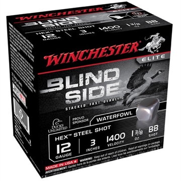 Picture of Winchester WINCHESTER AMMO BLIND SIDE 12GA 3'' #BB 1-3/8OZ 100/BX SBS123BBVP