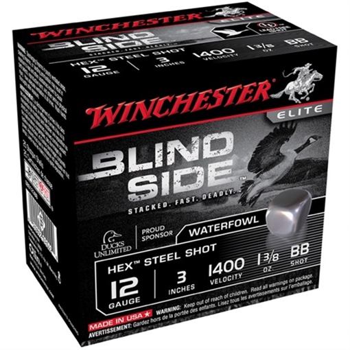 Picture of Winchester WINCHESTER AMMO BLIND SIDE 12GA 3'' #BB 1-3/8OZ 25/BX SBS123BB
