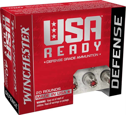 Picture of Winchester Ammo USA Ready 40S&W 170gr Hex Vent Hollow Point 20 Per Box/10 Case RED40HP