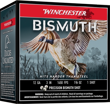 Picture of Winchester Ammo Bismuth 12Gauge 3" 1 3/8oz Tin Plated Bismuth 1Shot 25 Per Box/10 Case SWB1231