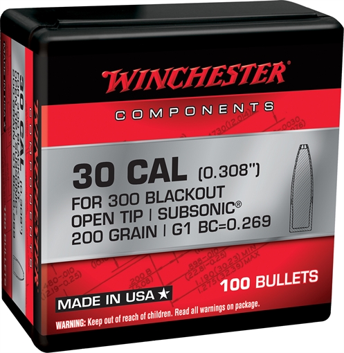 Picture of Winchester Ammo 300Blackout 200gr Open Tip 100 Per Box/10 Case WB300B200X