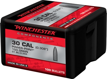 Picture of Winchester Ammo Centerfire Rifle 30Cal 150gr Power Point 100 Per Box/10 Case WB30PP150X