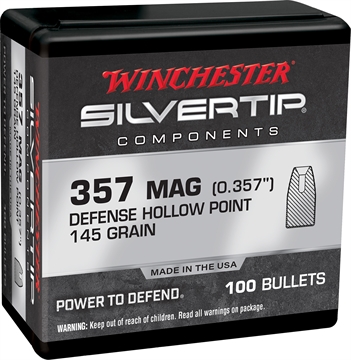 Picture of Winchester Ammo Centerfire Handgun Reloading 357Mag 145gr Silvertip Hollow Point 100 Per Box/10 Case WB357S145X