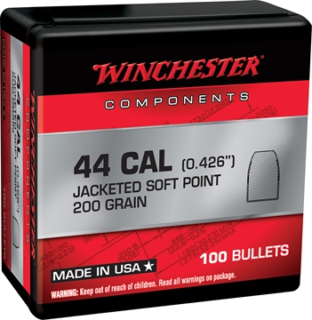 Picture of Winchester Ammo Centerfire Handgun Reloading 44Mag 200gr Soft Point 100 Per Box/10 Case WB44SP200X