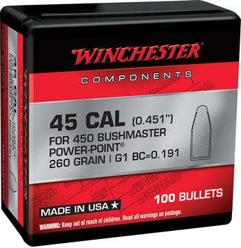 Picture of Winchester Ammo Power-Point 450Bushmaster 260gr 100 Per Box/10 Case WB450P260X