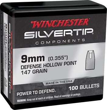 Picture of Winchester Ammo Centerfire Handgun Reloading 9mm 147gr Silvertip Hollow Point 100 Per Box/10 Case WB9ST147X