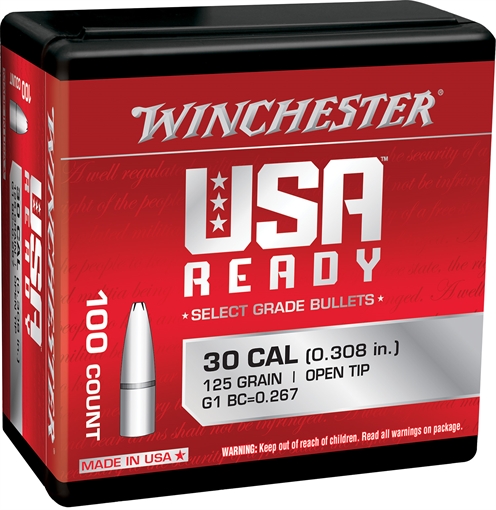 Picture of Winchester Ammo Centerfire Rifle 308Win 125gr Open Tip 100 Per Box/10 Case WBR30125