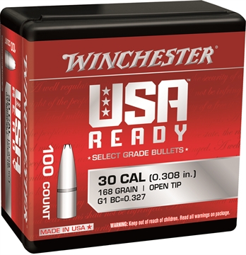 Picture of Winchester Ammo Centerfire Rifle 308Win 168gr Open Tip 100 Per Box/10 Case WBR30168