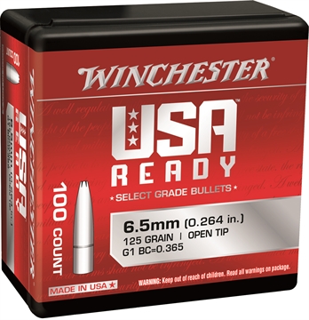 Picture of Winchester Ammo Centerfire Rifle 6.5Creedmoor 125gr Open Tip 100 Per Box/10 Case WBR65125