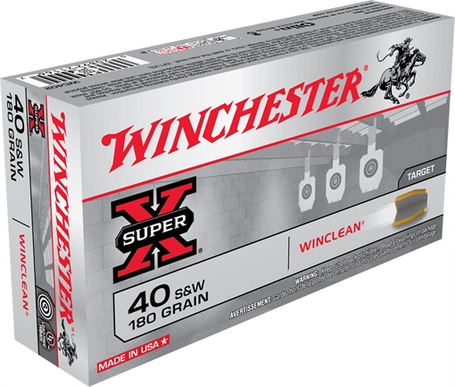 Picture of Winchester Ammo Super X 40S&W 180gr Winclean Brass Enclosed Base 50 Per Box/10 Case WC402